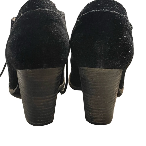 Adam Tucker Black Suede Lace-up Booties - Picture 4 of 8